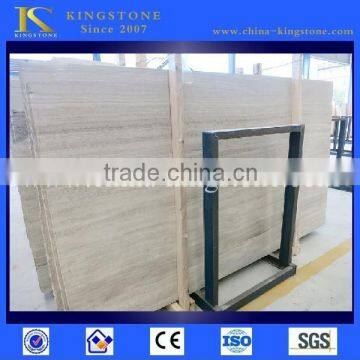 Cheap Chinese wood grain white marble in stock