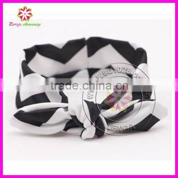 Chevron Printed Cat Ear Cotton Headband, Chevron Cotton Headband, Chevron Cotton Elastic Hairband photo-5