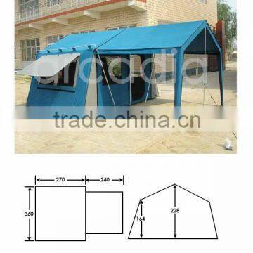 canvas family tent one room with awning