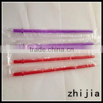 Clear Wrapped Red Plastic Drinking Straw