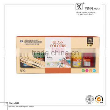 25ml 6Pcs Free Sample Students Glass Colours Paint Set