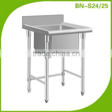 Economical Stainless Steel Restaurant Kitchen Sink Table With Stand