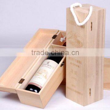 Chinese Customized Single Bottle Wood Wine Box photo-4