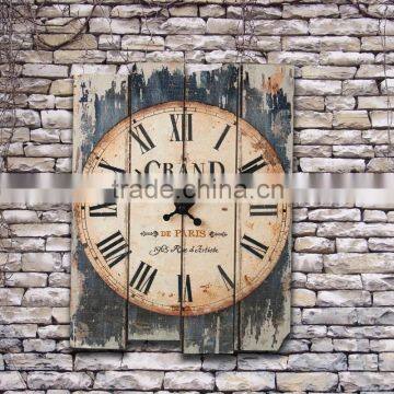 Distressed wood wall clock small size