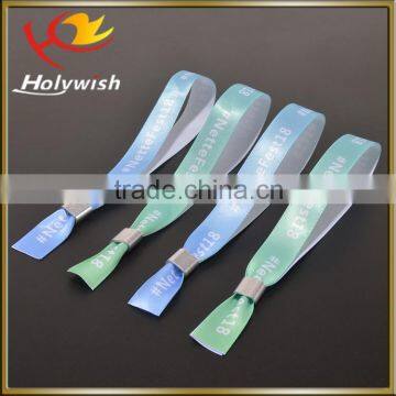 Hot Product Advertising polyester cheap custom wristbands no minimum