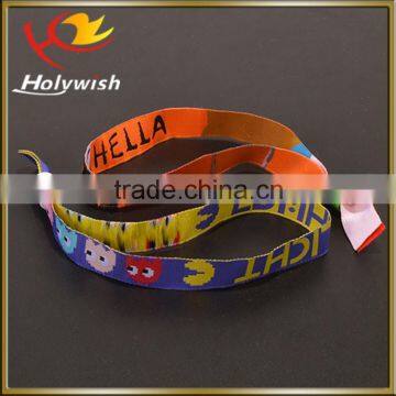 Fabric festival textile woven cord wristbands with you design