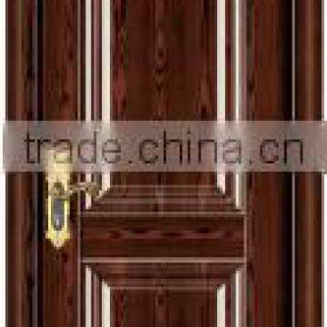 Brown Color Steel Wooden Interior Door Cheap Door