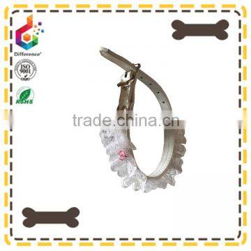 White Lace PU Dog Collar photo-2