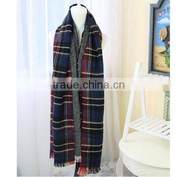 New trends plaid blanket shawl lady winter wholesale fashion scarf