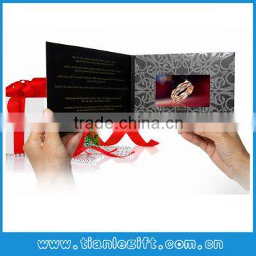 Birthday greeting card business gift video brochure, video brochure booklet, video greeting card 4.3inch