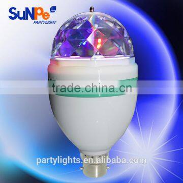 E27 Color Changing Led Rotating Lamp Mini Crystal Magic Ball Light photo-3
