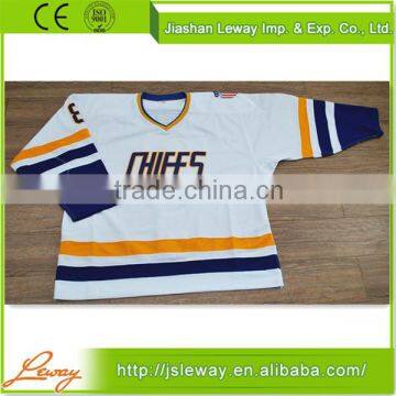 Custom double sided jersey with 100% cotton ice hockey jerseys