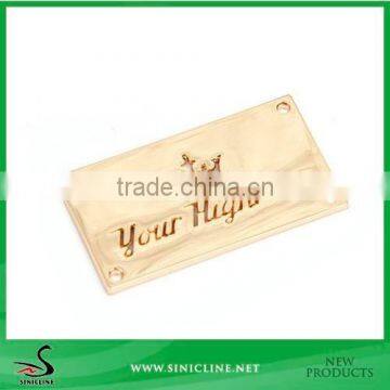 Sinicline Custom Shape Antique Brass Color Metal Cloth Tags