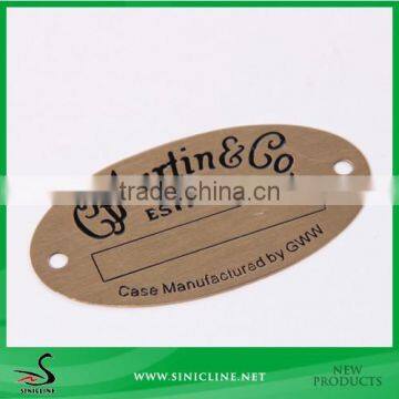 Sinicline Nickel free Debossed Metal Label/Patch For Garment,Bag,Furniture