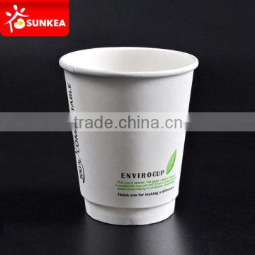 PLA coated hot drink cup