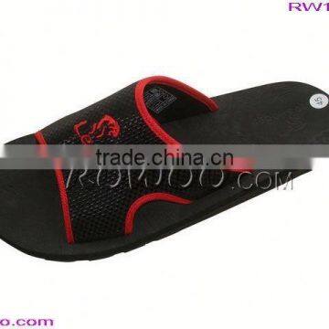 2015 fashion men leather sole flip flops