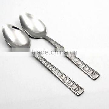 Functional mixing kitchen stainless steel spoon with heart-shaped handle