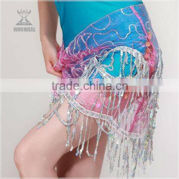 Sequins Tassel Hip Scarves Belly Dance Scarves