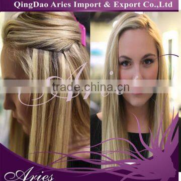 high quality seamless tape in weft hair extensions adhesive skin weft