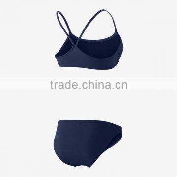 Women's Two-Piece Swimsuit Strappy Blank Halter Push up Bikini Tankinis