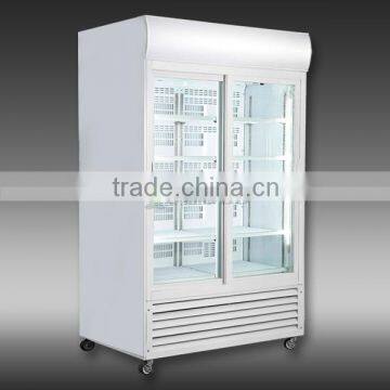 300 - 1400 DOUBLE GLASS DOORS UPRIGHT SHOWCASE COOLER