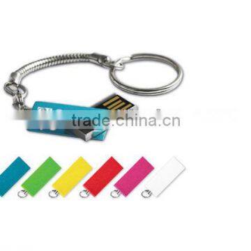 Mini USB Flash Drive, Swivel USB Flash Drive with Keychain