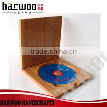 High-end custom pine wood CD box for gift