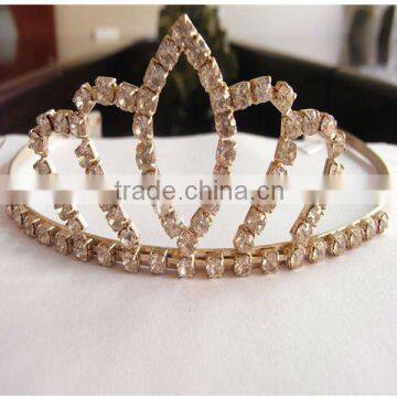 fashion zinc alloy gold pageant crown wholesale