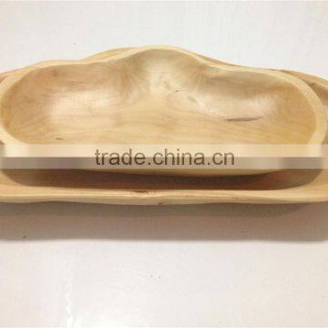 Special Shape Wooden Eco-friendly Fruit Tray, Kids Dinner Plate ,Western Food Storage Tray photo-2