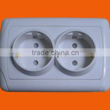 European style flush mounting wall socket outlet double (F3210)