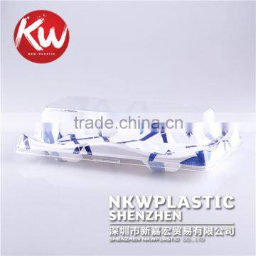KW-0001 Disposable Plastic PS/BOPS Colorful Printing Sushi Dishes Container for Package Products
