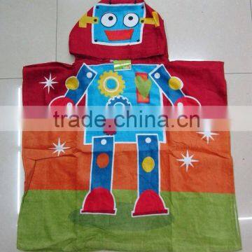 cartoon printed hooded towel for kids