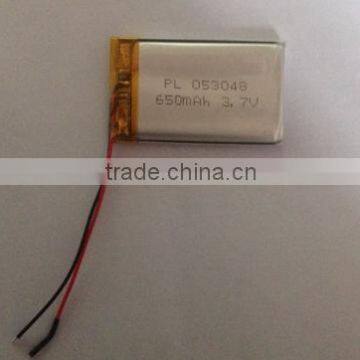 PL053048 3.7v 650mah Li-polymer Rechargeable Batteries