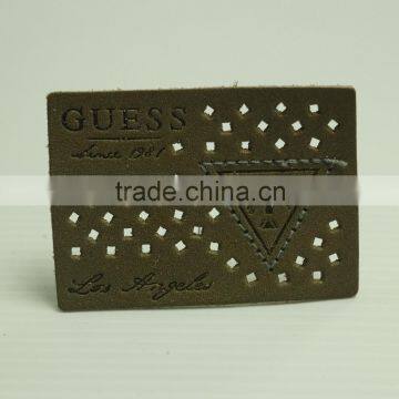 Wholesale high quality metal leather labels for jeans