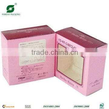 COSMETIC BOTTLE COLOR PRINTED CARDBOARD BOX WITH PVC WINDOW