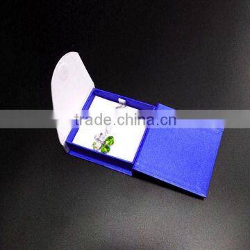 Custom different color velvet fabric earring gift jewelry box