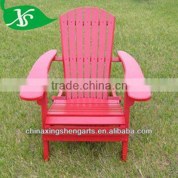 Pair RED Timber Cape Cod Adirondack Style Outdoor Deck Paddle Chairs Brand New