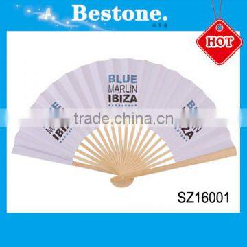 Popular foldable souvenir wooden hand fan