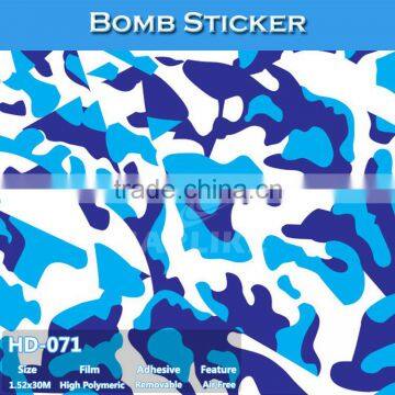 HD-071 Good Quality Car Wrap Camouflage Sticker Bomb For Automobiles