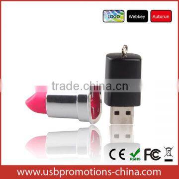 Wholesale USB stick lipstick of 2GB4GB8GB16GB choice custom solution package/LOGO