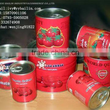 Hot sale 198g*48tins Canned tomato paste,tomato sauce to overseas