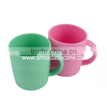 food grade unbreakable silicone baby drinking cup