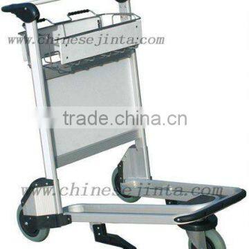 Airport lugguage trolley with hand brake