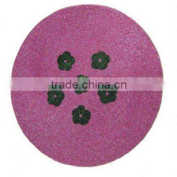 Golden beaded coaster set supplier