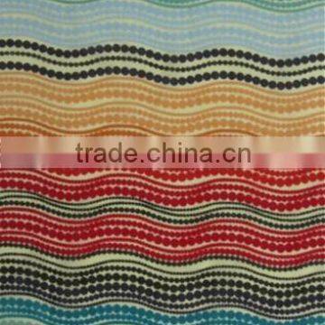Orange Green Wave Mesh Spandex Nylon 4070 Elastic Print Fabric photo-2