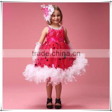 2015 Baby Girl Feather Dress Kids Girl Dresses for Wedding Party Holiday From Manufacturer Customization Clothing Supplier GZ photo-5