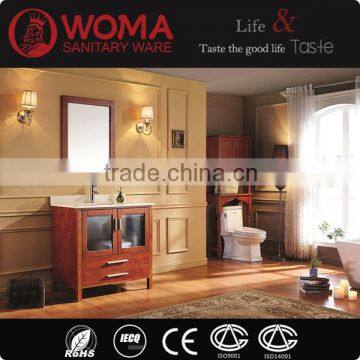 Modern Design Bahtroom wash Basin Cabinet Solid wood furniture Oak Wood portable Vanity NO.1005A