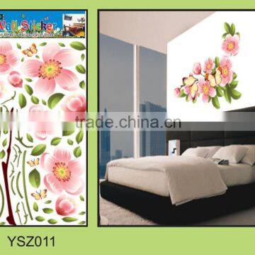 Large Custom Red Flower Removable Vinyl Wall Decal Stickers