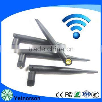 stable signal 5dBi 2400-2483MHz Wifi Antenna rubber whip wifi outdoor antenna with good performance and foldable connector