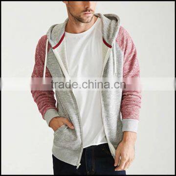 wholesale men plain zip hoodies sweatshirt blank design with factory prices made in China